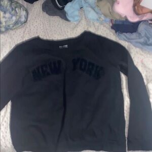 On Fire Black Crew Neck Sweater Classic Design